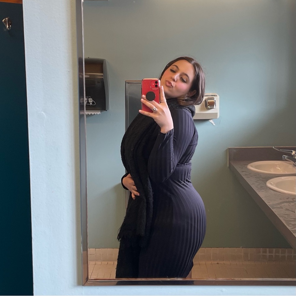 H&M Ribbed Long Sleeve Dress